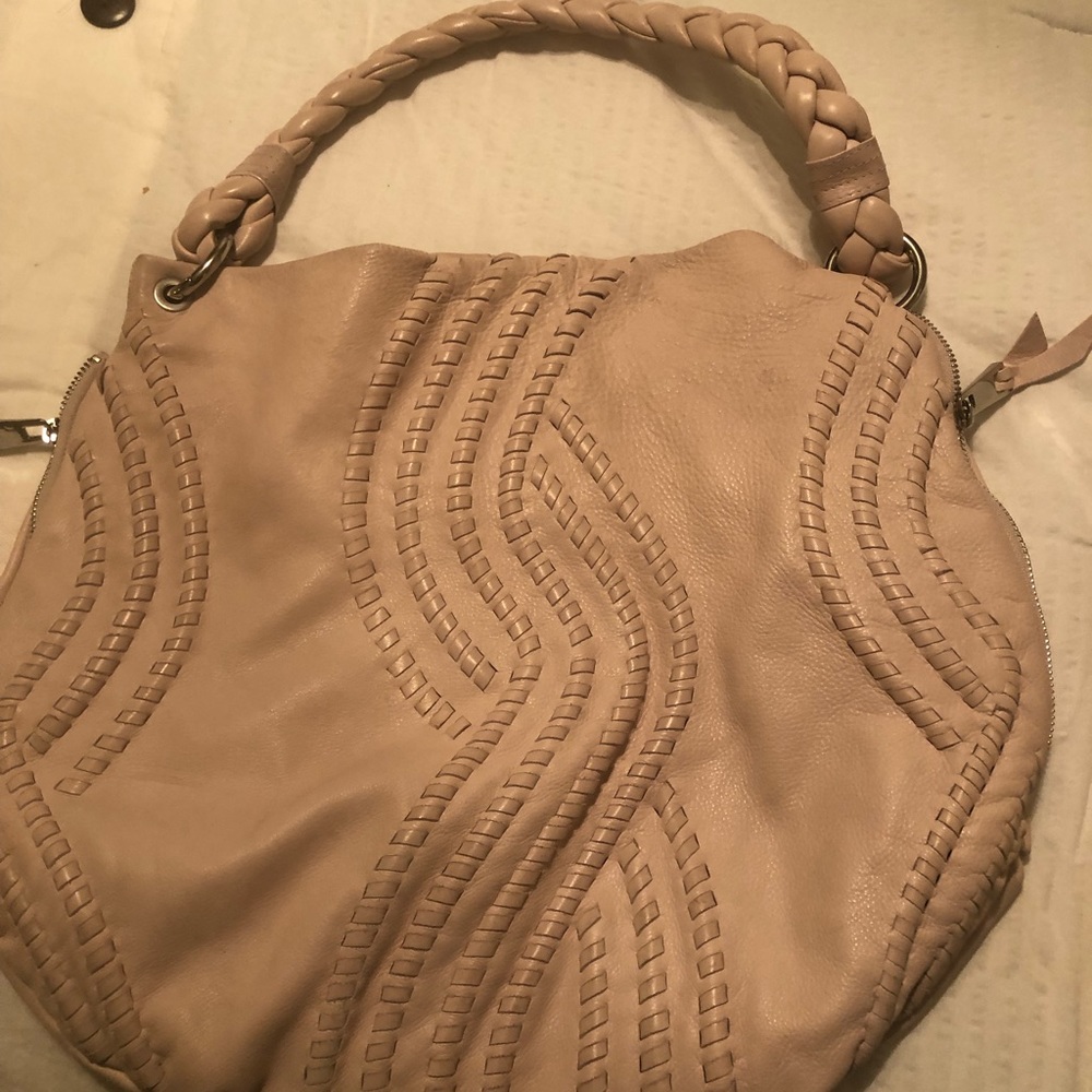 Kenar pink leather handbag